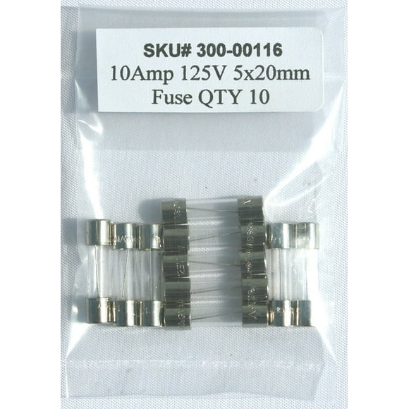 10A Pkt of 10 30mm AGC 125/250VAC Glass Fast Blow Fuses 10A Pkt of 10 30mm AGC 125/250VAC Glass Fast Blow Fuses